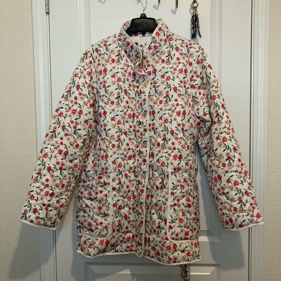 NWT - Draper James RSVP Quilted Floral Tie-Waist Jacket - Picture 4 of 11